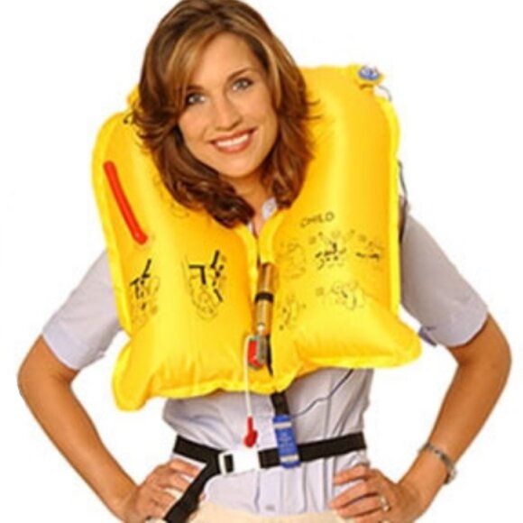 Aircraft Life Vest Inflatable Jacket Child Sized #1 - Picture 2 of 11